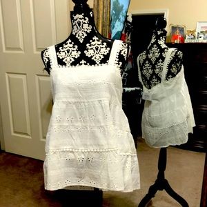 Sweet Caroline Eyelet Tank